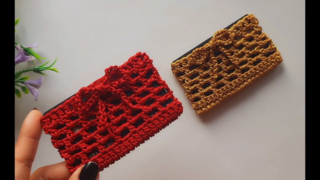 Easy crochet card holder - tutorial | Crochet mini pouch | #crochet ...