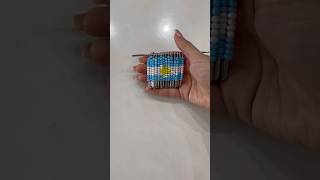 Making Argentina’s flag with beads (pixel art) #argentina #messi #worldcup