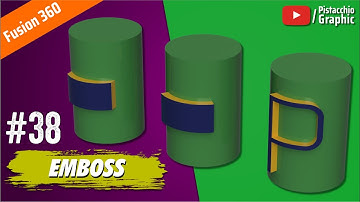 #38 Emboss Command | Fusion 360 | Pistacchio Graphic