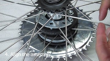 How to Install Motorized Bike Rear Sprocket Assembly on 26" Wheel