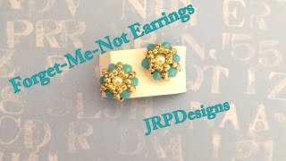 LeftHand   Forget-Me-Not Post Earrings, How to make beaded stud earrings?