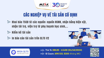 Các nghiệp vụ liên quan đến TÀI SẢN CỐ ĐỊNH | MISA QLTS