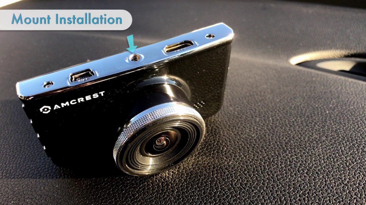 Car Mount and Cable installation for Amcrest 1080p Car DVR