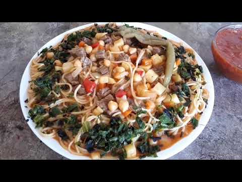 Вкусный ужин'Макароны в овощном соусе'