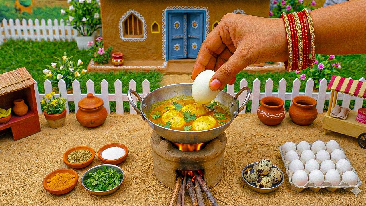 Miniature Egg Pasta Recipe 🍝 Anda Recipe 🍳 Indian Street Food 🌶️ Simple Egg Masala 🍅