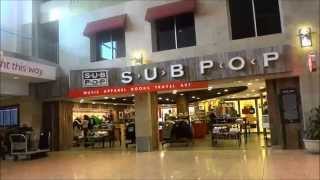 The Cool Sub Pop Records Store in Seatac Airport in Seattle - complete with vinyl