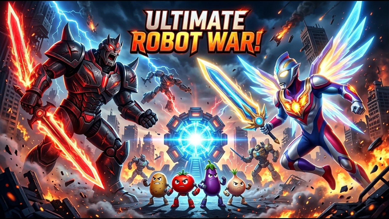 ultimate-robot-war-dark-mecha-vs-light-guardian-ai-animation-youtube