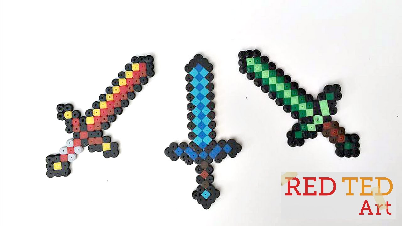 Minecraft Sword DIY Coloring Video Game Arts and Crafts 