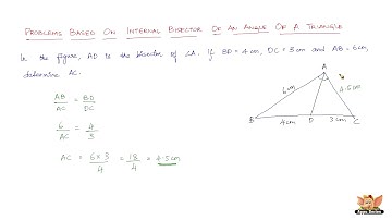 How to solve problems based on internal bisector of an angle of a triangle ?