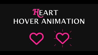 HTML & CSS Hover Heart Animation