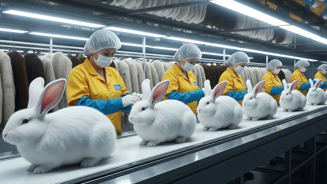 Inside the Angora Rabbit Wool 🐇 Factory – How Angora Turns Into Luxury Yarn
