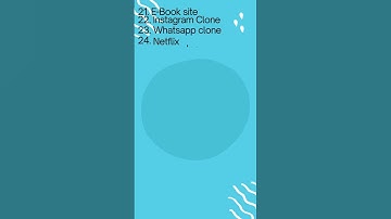 40 Project Ideas For Web developers || Codingwithfaiz