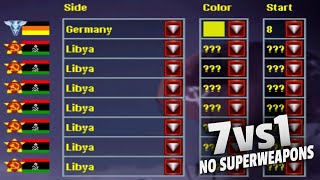 Red Alert 2 | 7 Brutals Libya vs 1 Germany - No Superweapons