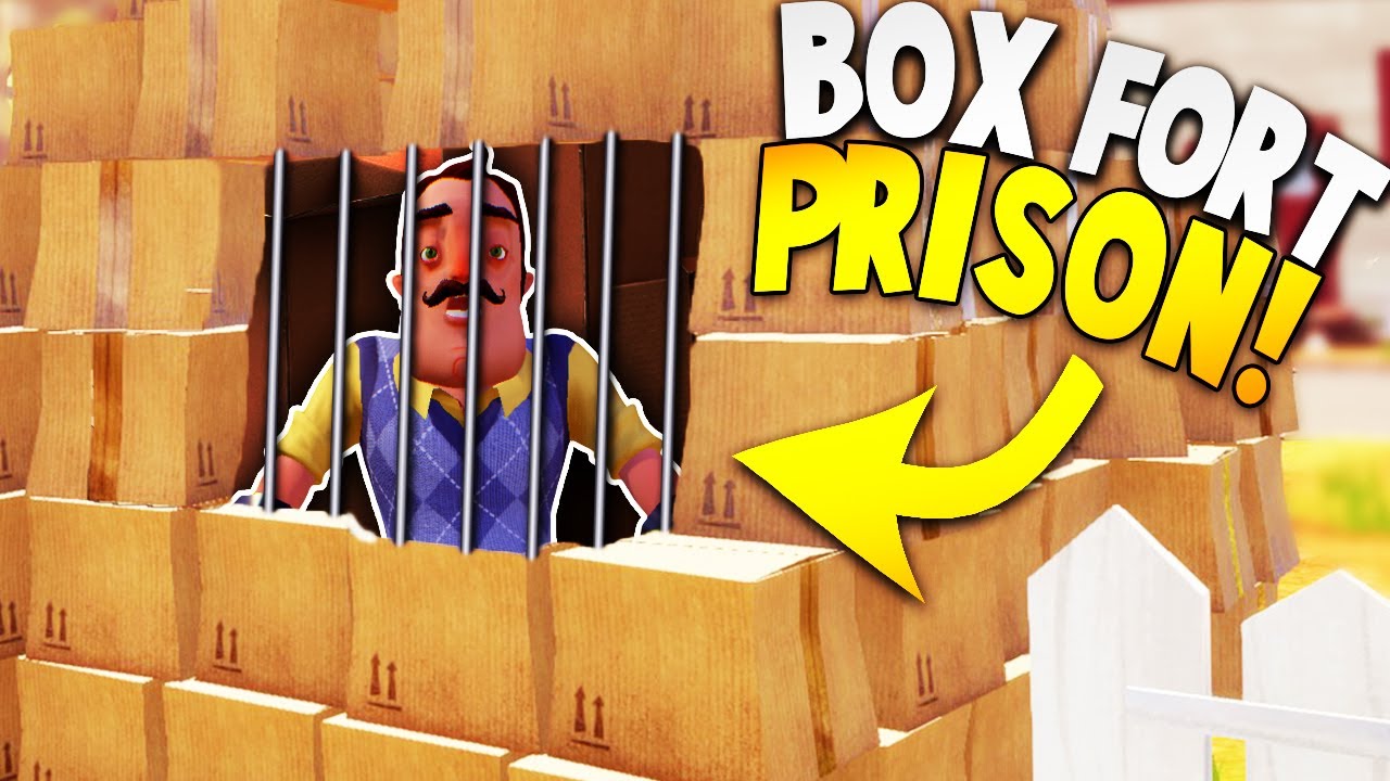 roblox download CAN WE TRAP THE NEIGHBOR IN OUR BOX FORT PRISON?! | Hello Neighbor Gameplay