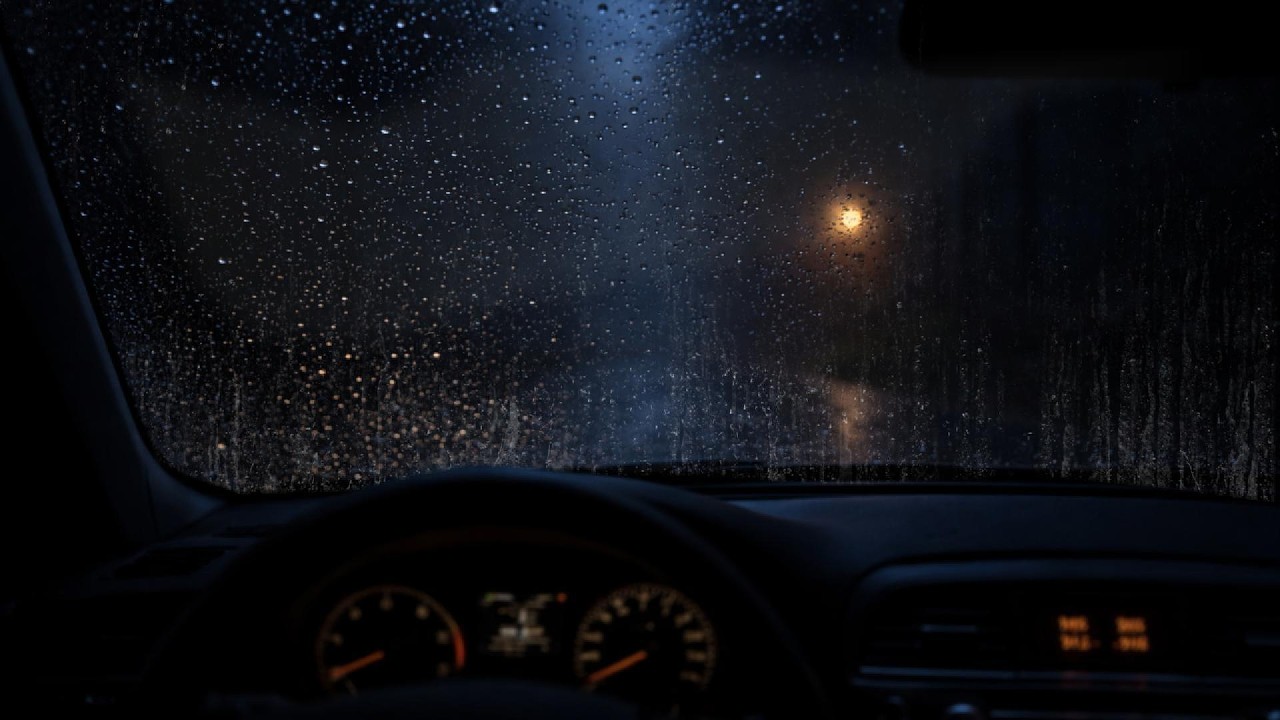Sleep Peacefully Tonight 🌧️ Steady Rain on Car in a Dark Forest (Stay Asleep All Night)