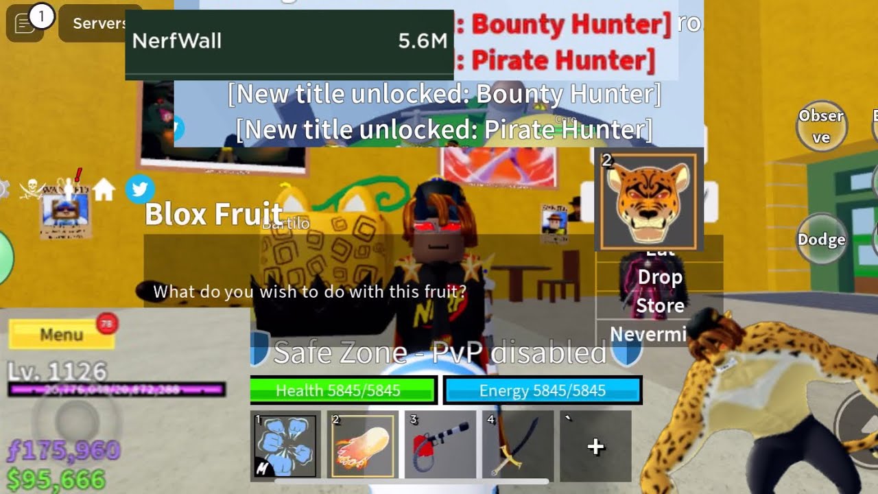 Eating Leopard Fruit and Getting 5 Million Bounty! - Blox Fruits - YouTube