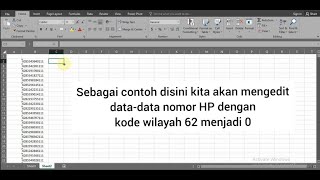 CARA MENGEDIT DATA-DATA NOMOR HP  62 MENJADI 0
