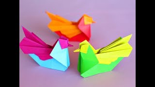 Оригами птица из бумаги.Origami Pájaro de papel.DIY Origami paper Bird Tutorial Оригами птица из бумаги.Origami Pájaro de papel.DIY Origami paper Bird Tutorial