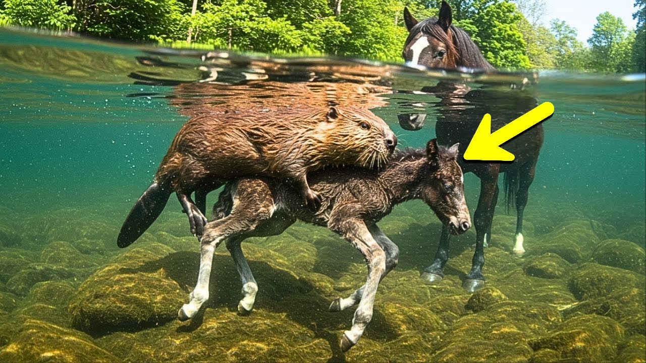 Egy musztáng nem tudta megmenteni csikóját a fulladástól – nem fogod elhinni, ami ezután történt