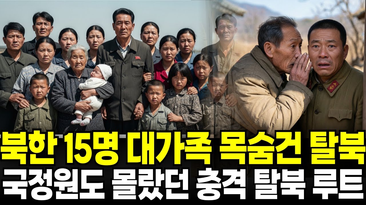 북한 15명 대가족이 단 한 명도 안 걸리고 탈북했습니다... 인천공항서 국정원도 경악한 비밀 루트의 정체
