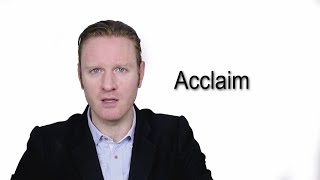 Acclaim - Meaning | Pronunctiation || Word Wor(l)d - Audio Video Dictionary