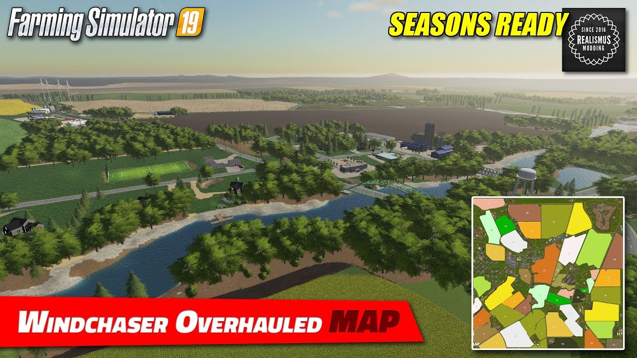 FS19 | MAP "Windchaser Overhauled FS19" (update v1.1) - review - YouTube
