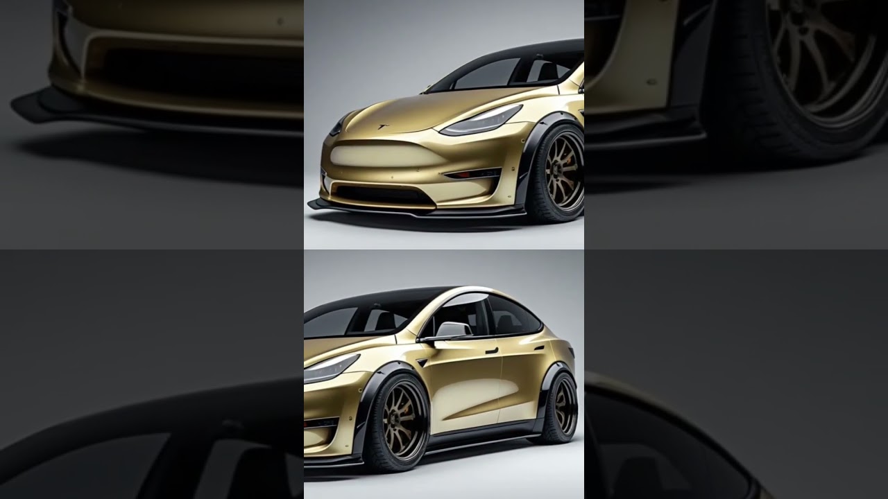 Tesla Model Y Concept Art Reveal ‒ Minimal EV Design Transformation (15s)