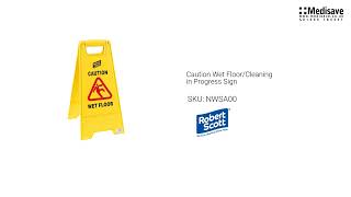 Caution Wet Floor Cleaning in Progress Sign NWSA00