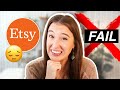 Why MOST Etsy shops FAIL | The 3 biggest mistakes Etsy sellers make