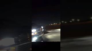 Ford Taurus Sho Pulls Up On Two Trucks Racing