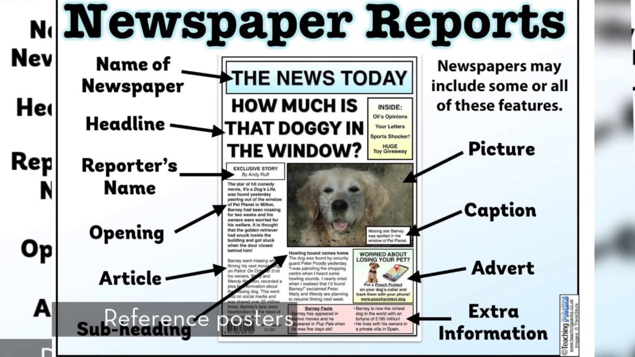 The Newspaper Reports Pack - Teaching Resources - YouTube