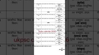 ukpsc calendar 2026 | ukpsc exam date 2026 | ukpsc notification 2026 | ukpsc 2026