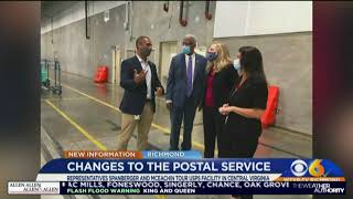 CBS6 Spanberger McEachin Visit Richmond USPS Facility