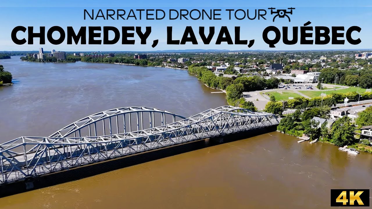 ⚜️ ✨ Aerial Journey Over Chomedey, Laval, Québec 🇨🇦 | Stunning 4K Drone Footage 🚁🌟