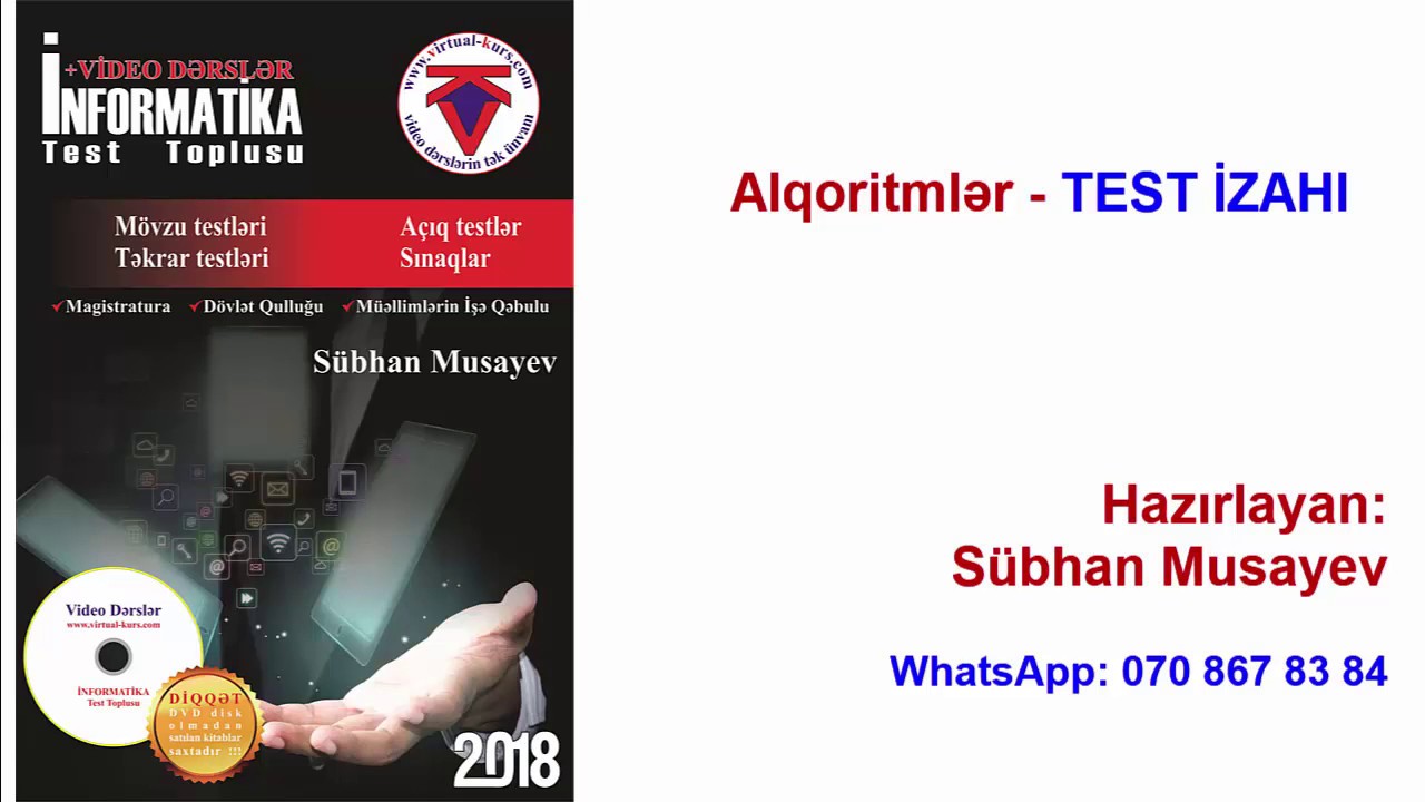 Alqoritmlər - TEST İZAHI - YouTube
