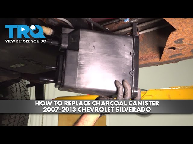 2007-2013 Chevrolet Silverado 1500 charcoal canister location diagram driver side rear frame rail