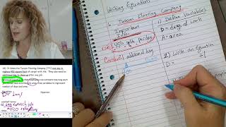 Writing Equations to solve story problems Problem 1