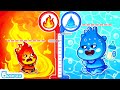  fire vs water   bearee takes care of baby elemental  funny kids cartoon by bearee channel