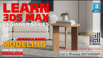 3Ds Max 2026 Beginner Series Part 3 | Round Side Table Modeling Tutorial
