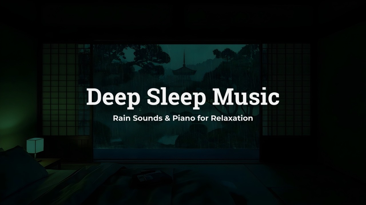 Peaceful Piano & Soft Rain for Stress & Insomnia Relief | Deep Sleep Music No Ads