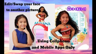 Face Swap Using PS Touch App Moana