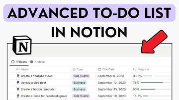 Build an Advanced To-do List in Notion with Me!