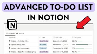 Build an Advanced Todo List in Notion with Me!