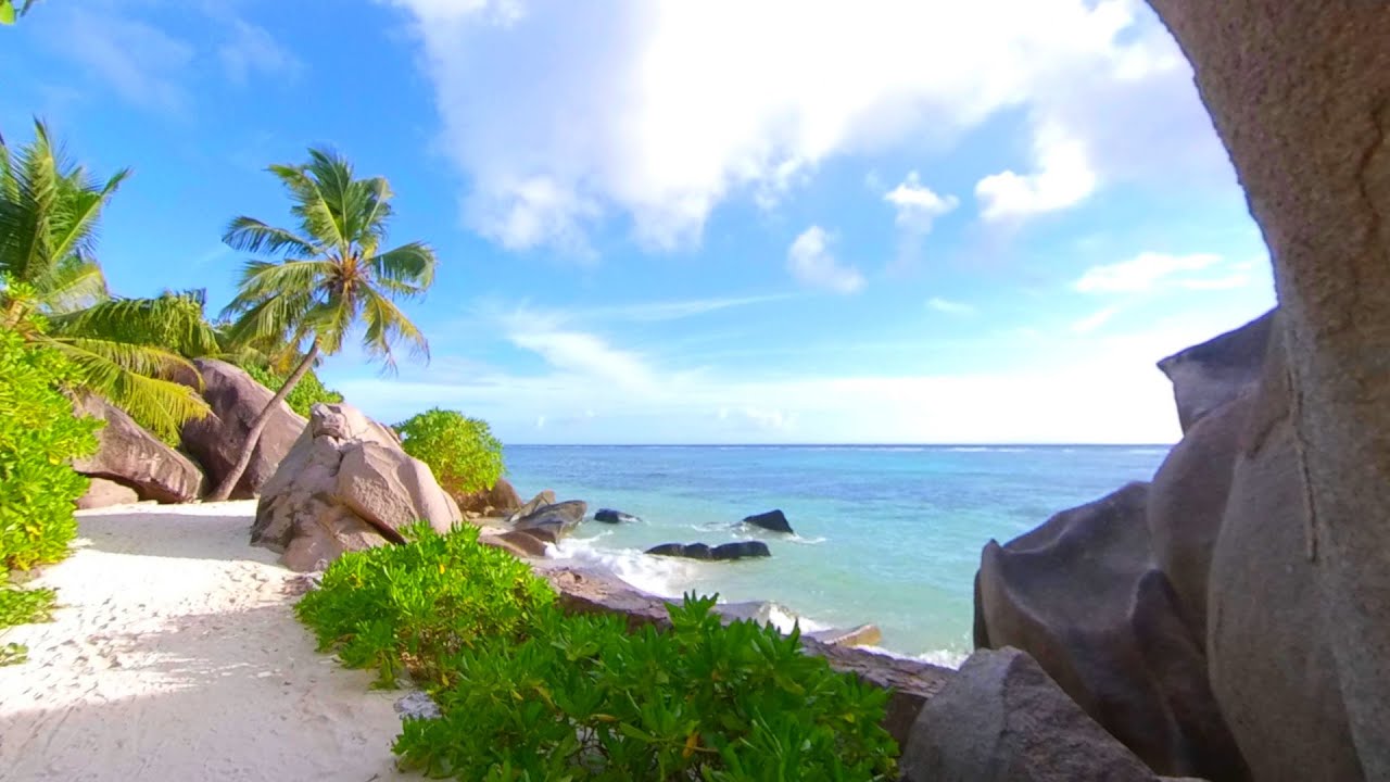 Seychelles: La Digue Island - Anse Source d'Argent Beach (remastered)