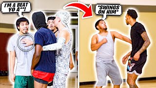 THEY STARTED SWINGING.. PURE CHAOS BREAKS OUT AT THE GYM! (5v5 Basketball)