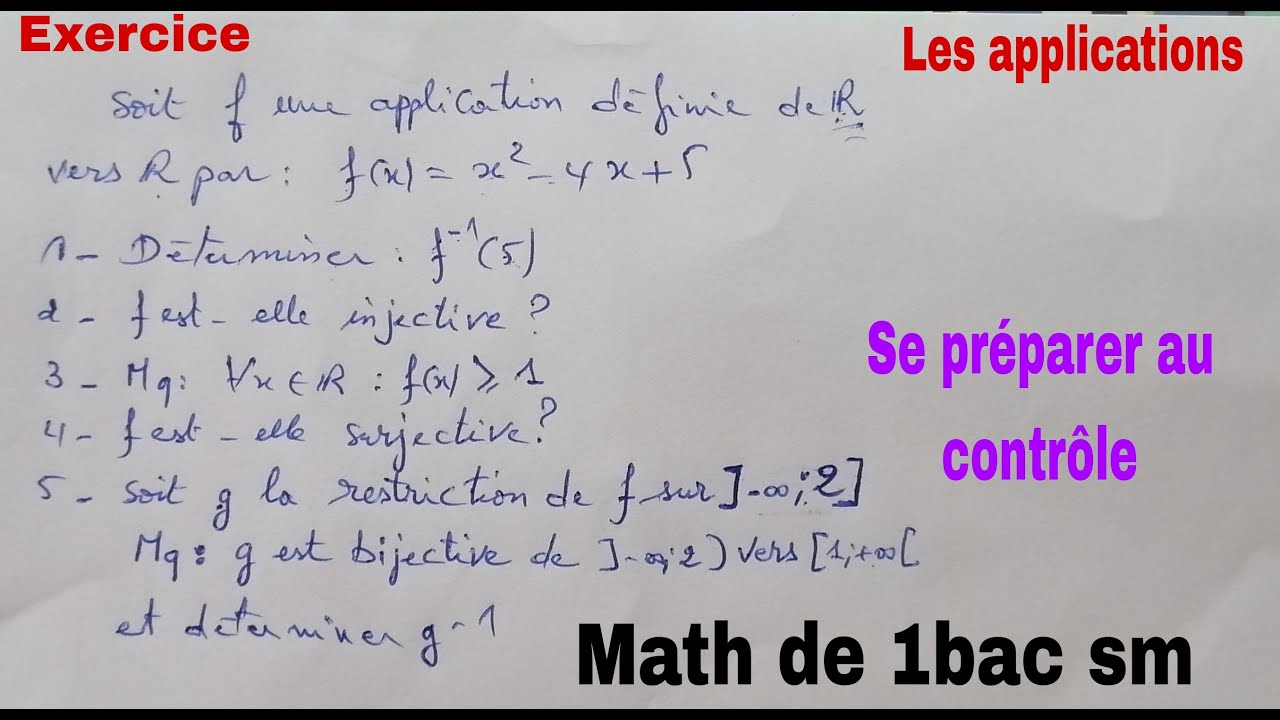 les applications......math de 1bac sm