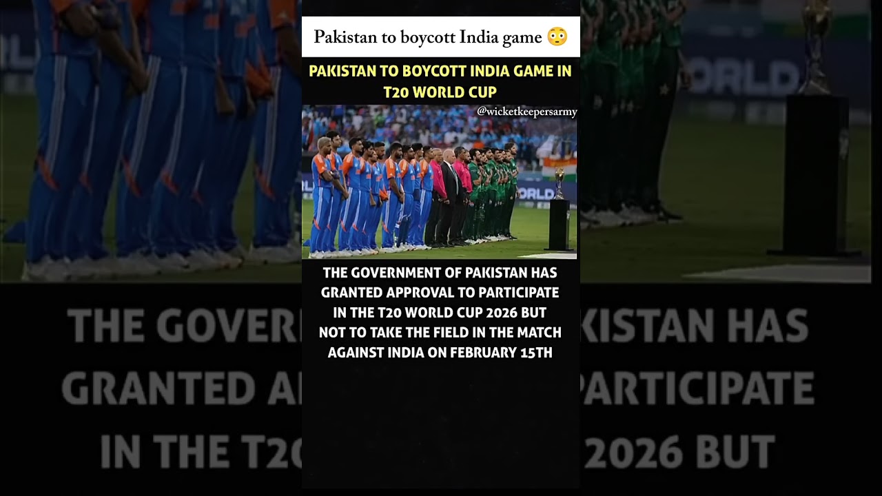 Pakistan to boycott India game 😳