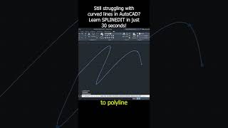 AutoCAD SPLINEDIT Command in 30 Seconds! Edit Curves Like a Pro 🚀#autocad #autocadtips #viralreels