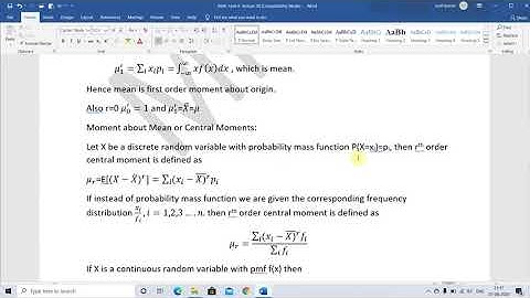 3CS2-01, AEM, Unit-4, L-30, Moments by Sunil Kumar Sharma