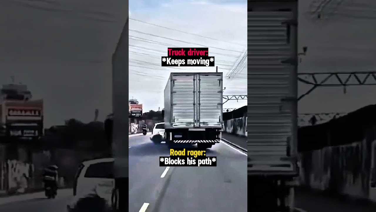 Road Rager Cuts Truck Driver Off